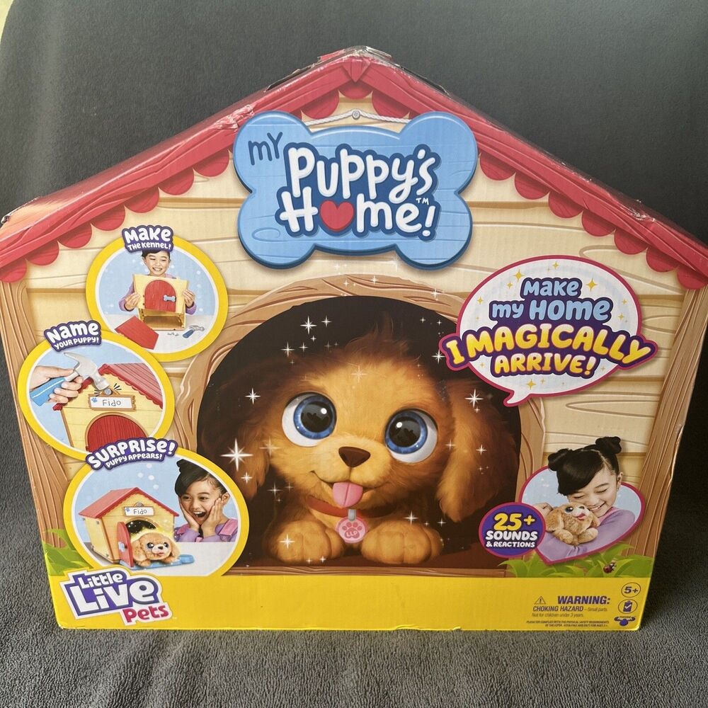 My Puppy's Home Interactive Puppy and Kennel, 25+ Sounds and Reactions, (NEW)